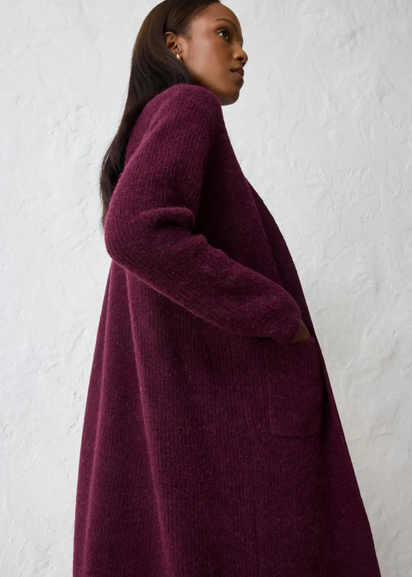 Abrigo de punto con alpaca