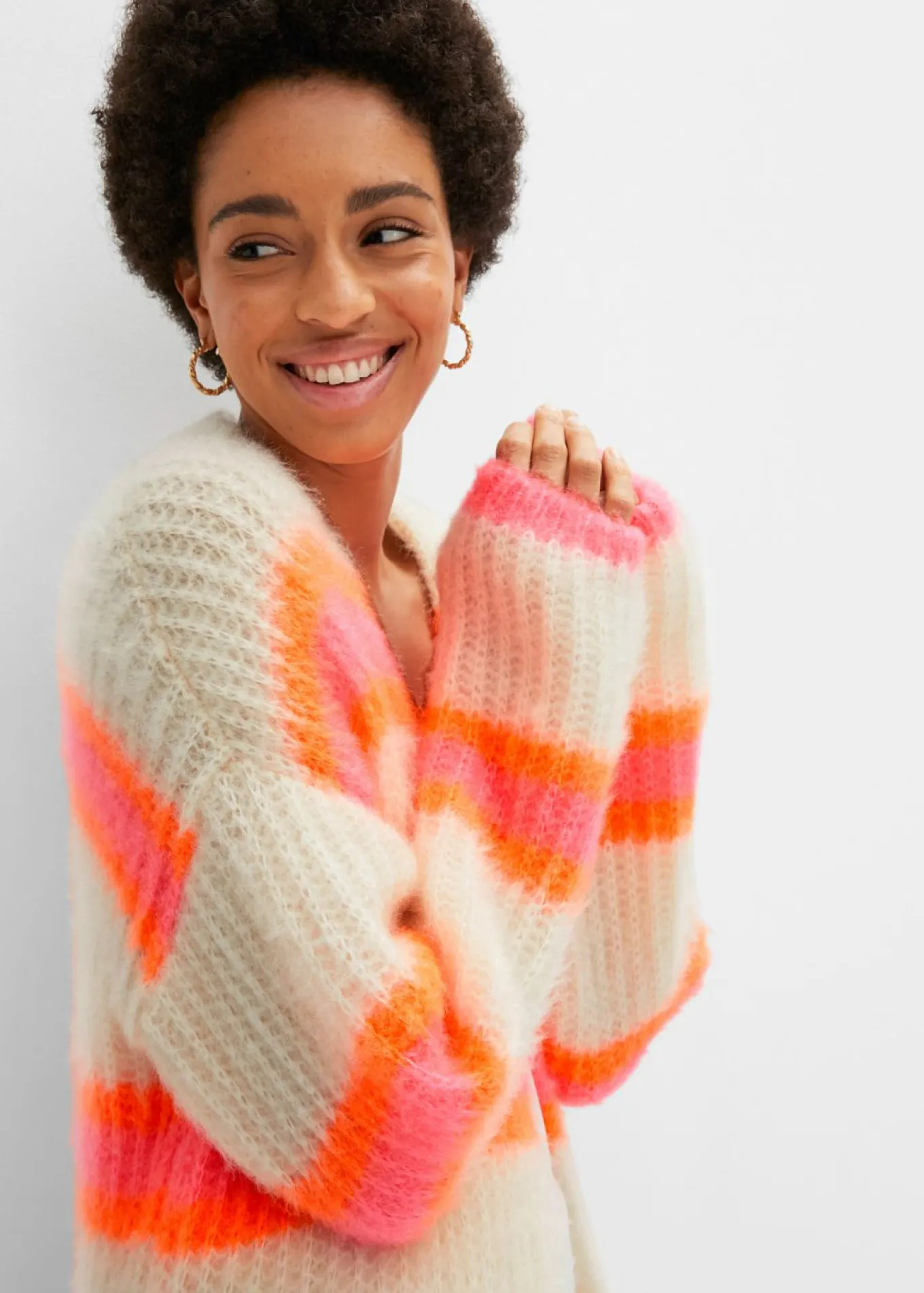 Abrigo de punto oversize