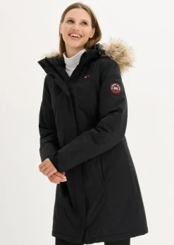 Abrigo funcional cálido impermeable para exteriores con pelo sintético