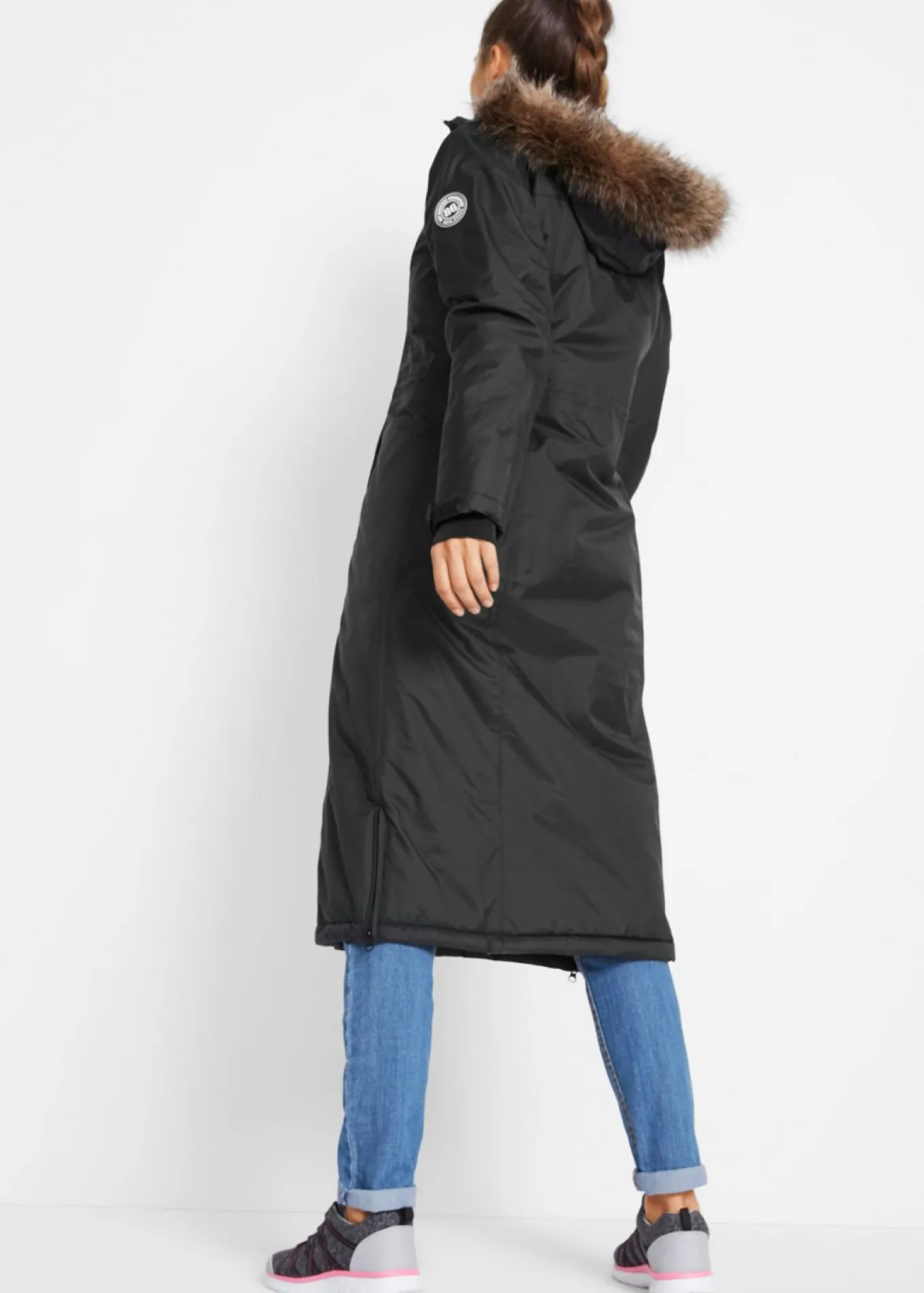 Abrigo impermeable para exteriores con pelo sintético
