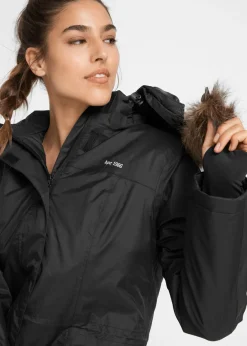 Abrigo impermeable para exteriores con pelo sintético