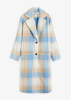 Abrigo oversize con look de lana