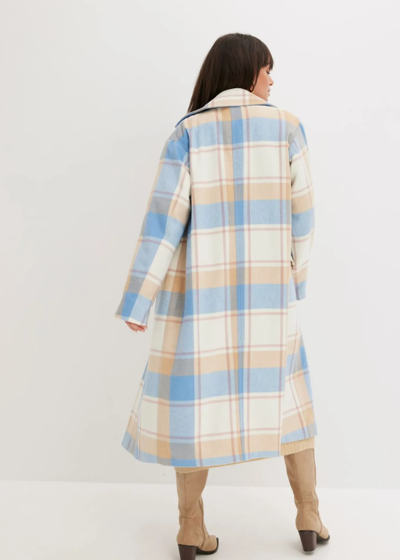Abrigo oversize con look de lana