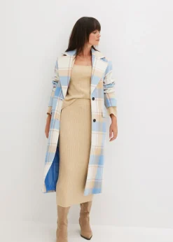 Abrigo oversize con look de lana