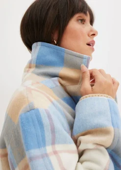 Abrigo oversize con look de lana