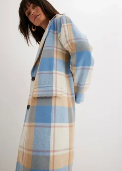 Abrigo oversize con look de lana