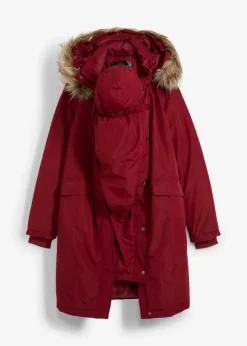 Abrigo premamá impermeable y cortavientos 3 en 1 con inserto de porteo