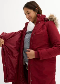Abrigo premamá impermeable y cortavientos 3 en 1 con inserto de porteo