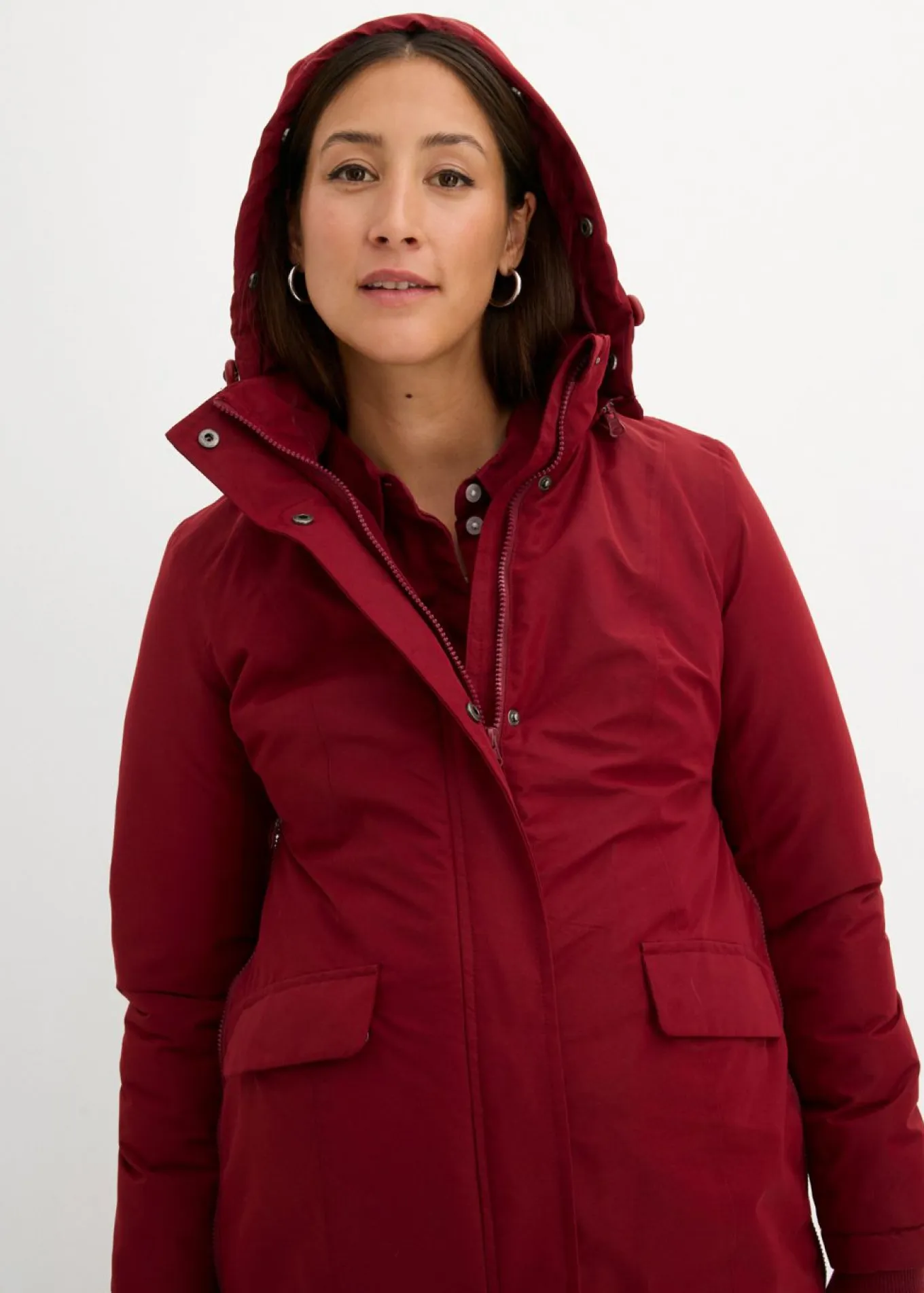 Abrigo premamá impermeable y cortavientos 3 en 1 con inserto de porteo