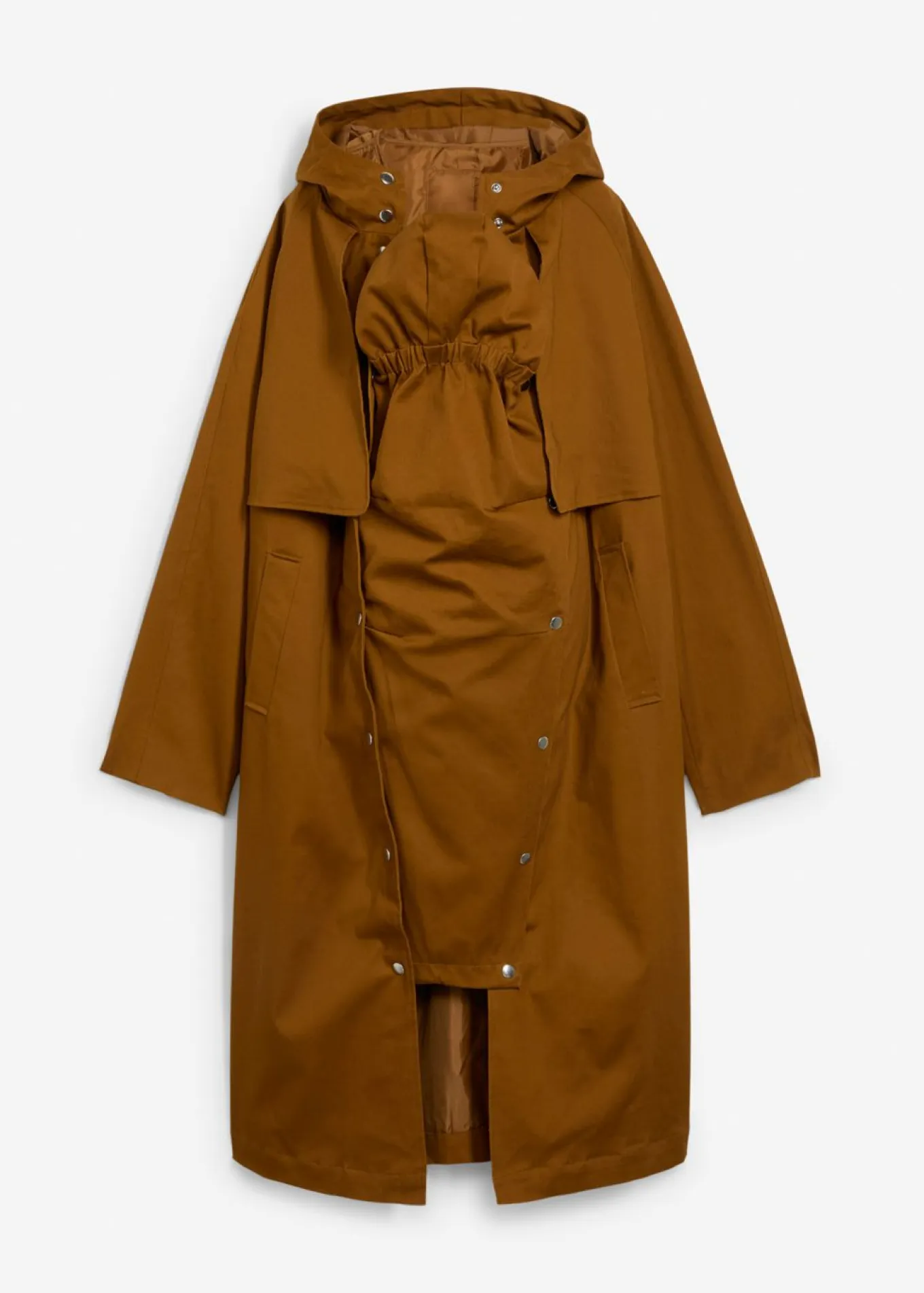 Abrigo premamá impermeable 6 en 1 con inserto de porteo y chaleco interior desmontable
