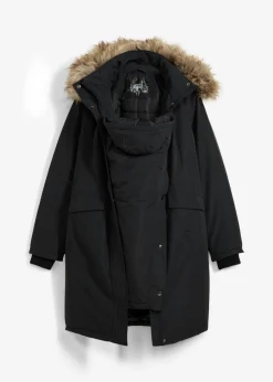 Abrigo premamá impermeable y cortavientos 3 en 1 con inserto de porteo