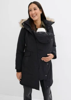 Abrigo premamá impermeable y cortavientos 3 en 1 con inserto de porteo
