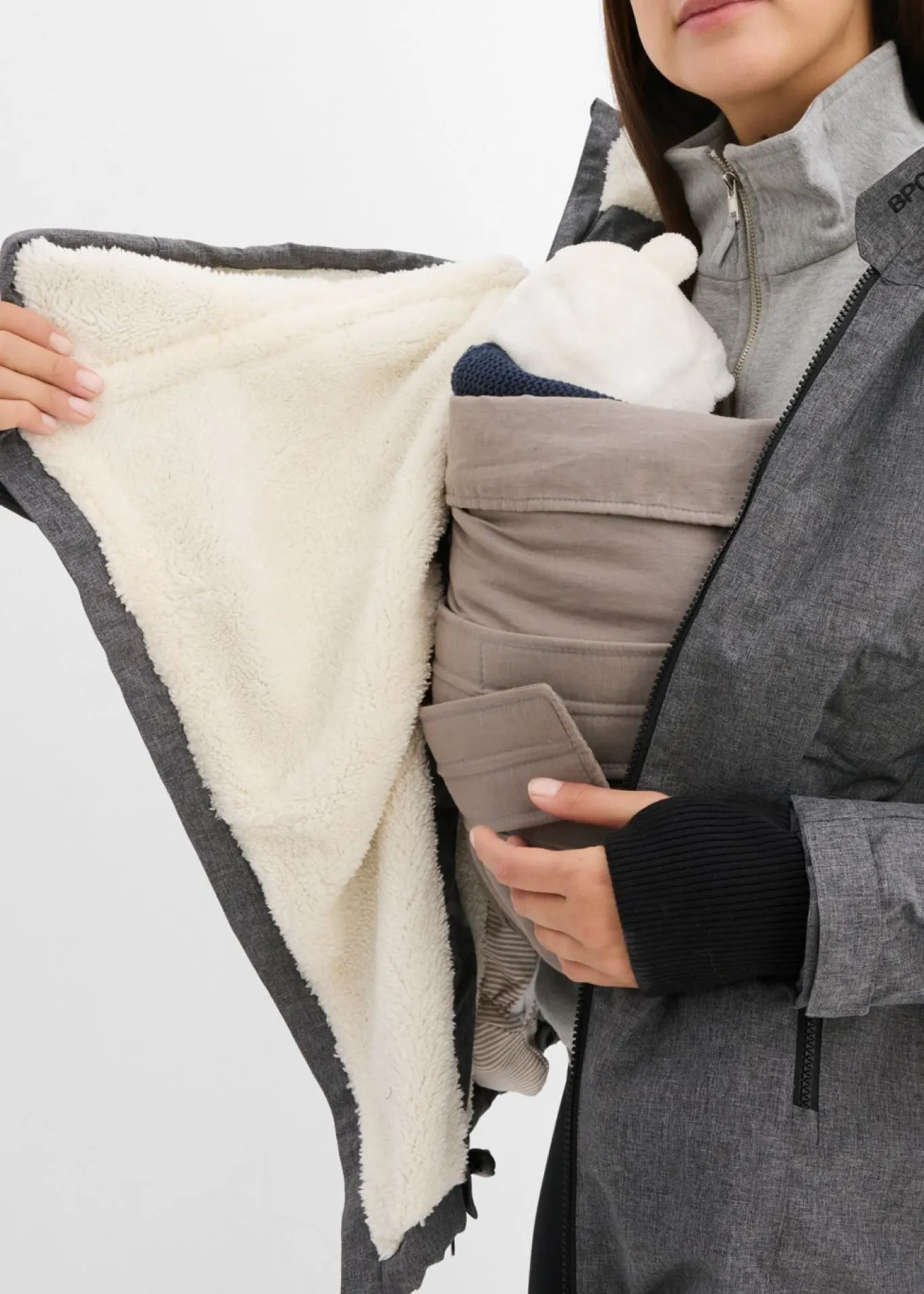 Agradable chaqueta premamá 3 en 1 y de porteo