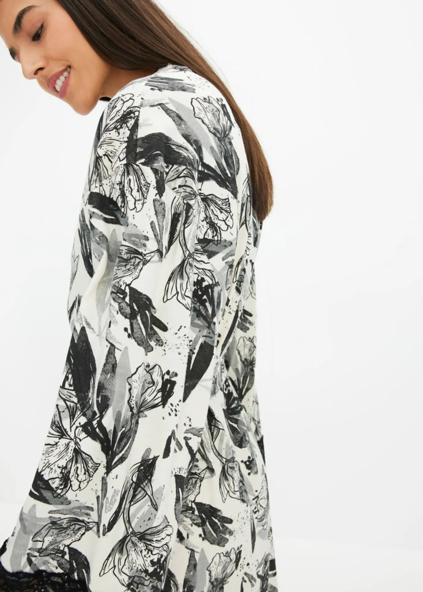 Albornoz tipo kimono de mezcla de viscosa suave