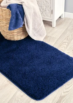 Alfombra de baño lisa con pelo alto