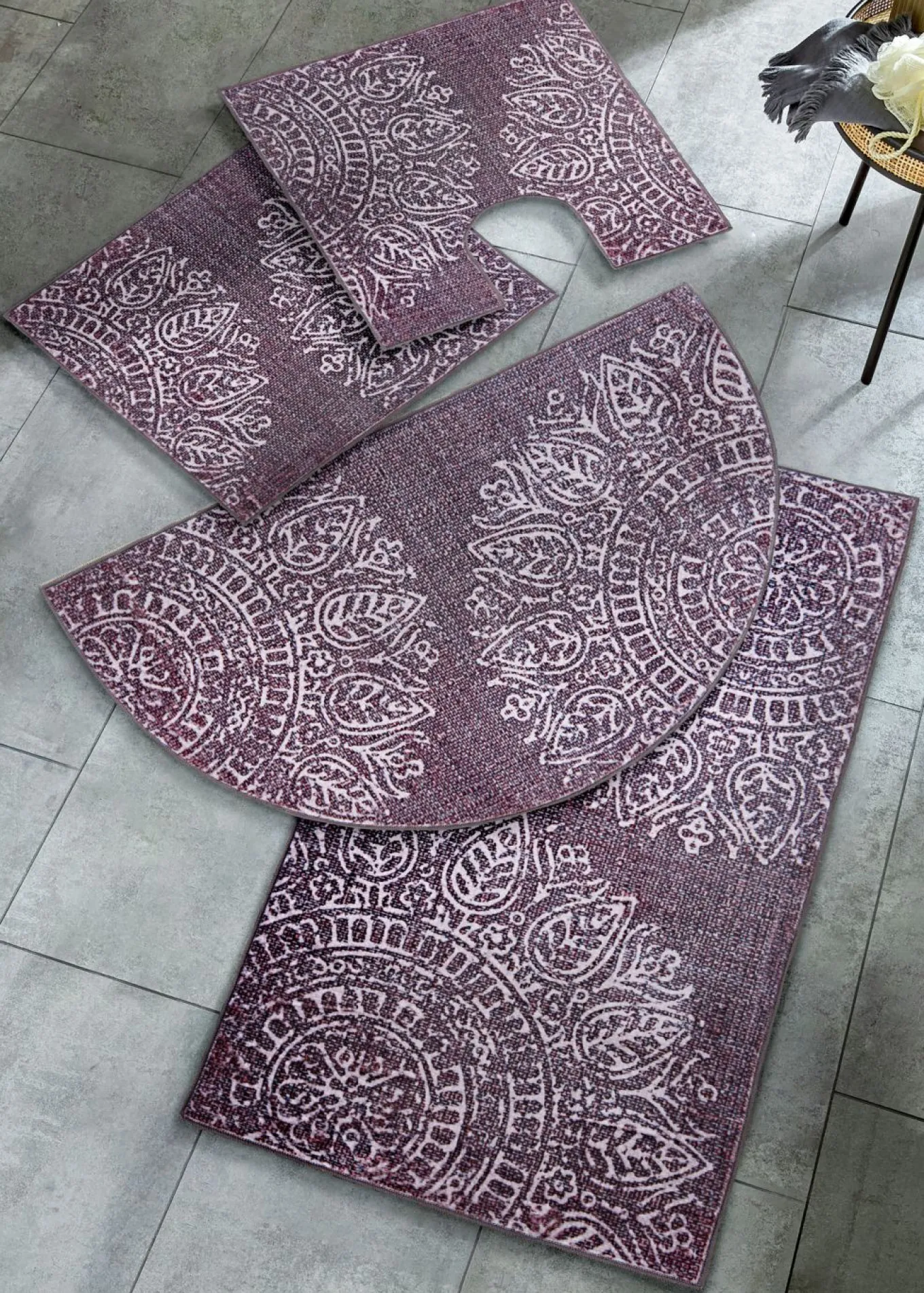 Alfombrilla de baño con diseño étnico