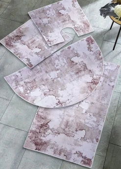 Alfombrilla de baño con estampado de mármol
