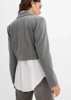 Americana corta con cuello de solapa