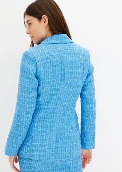 Americana de bouclé con doble botonadura