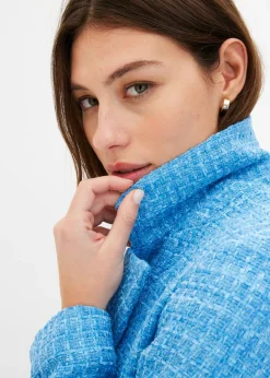 Americana de bouclé con doble botonadura