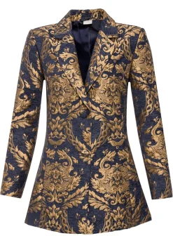 Americana de jacquard brillante