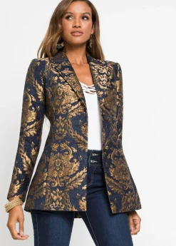 Americana de jacquard brillante