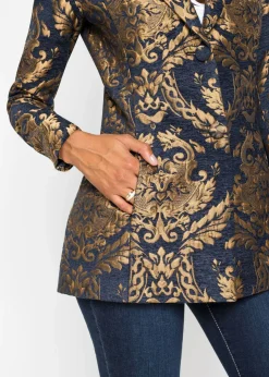 Americana de jacquard brillante