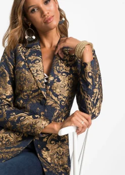 Americana de jacquard brillante