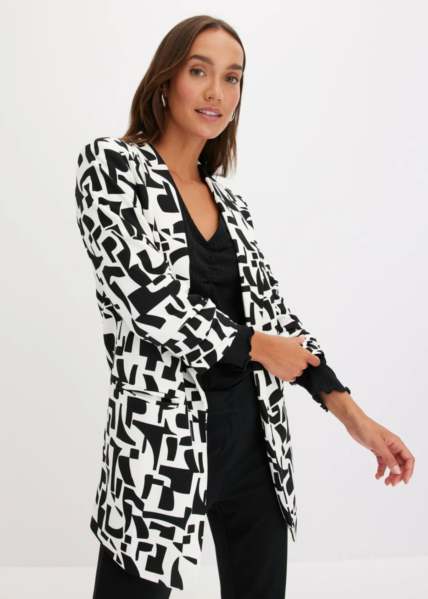 Americana larga estampada