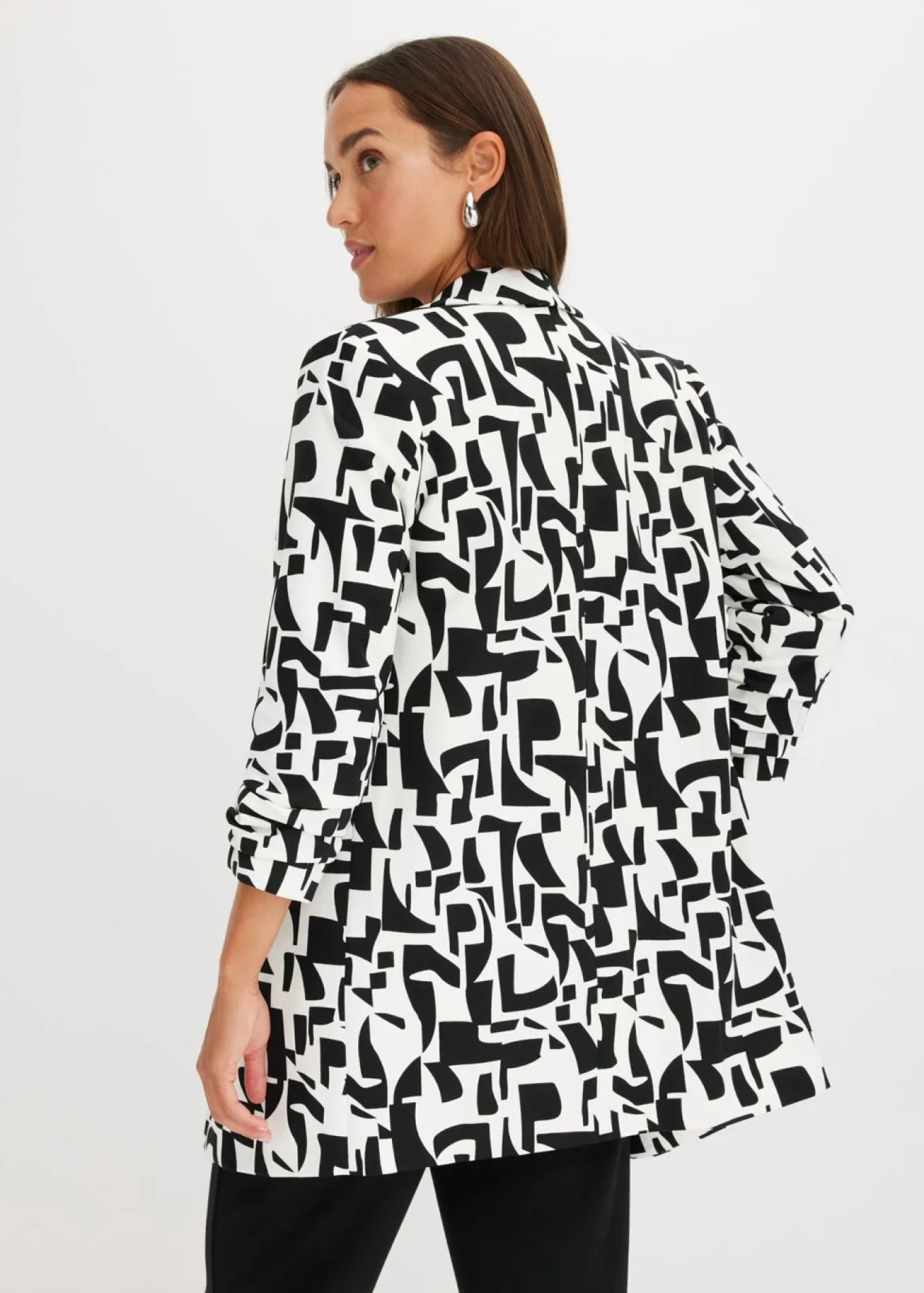 Americana larga estampada