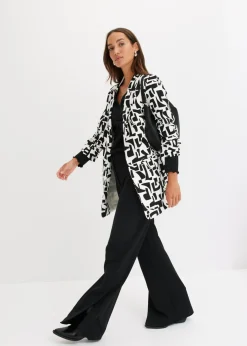 Americana larga estampada