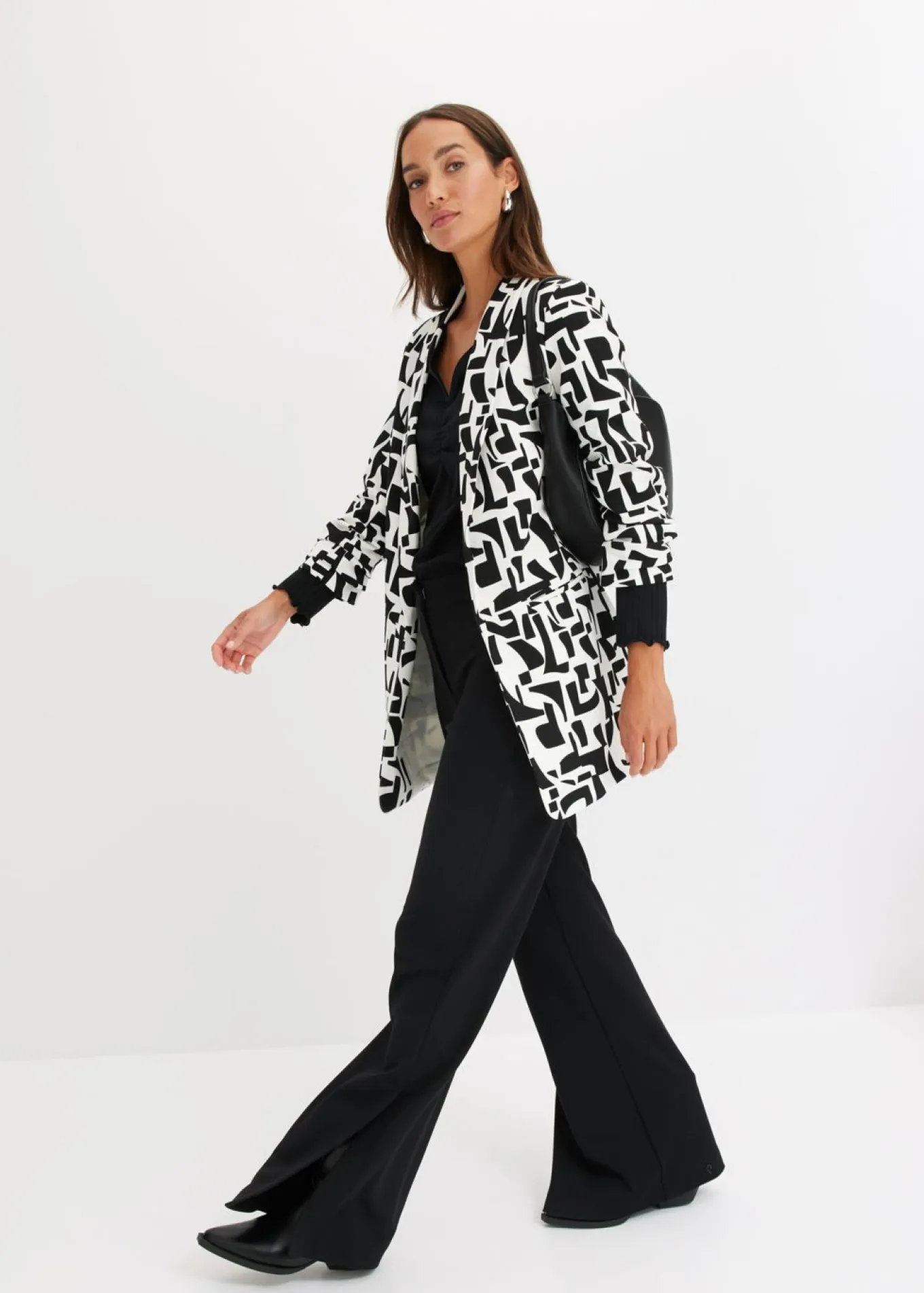 Americana larga estampada