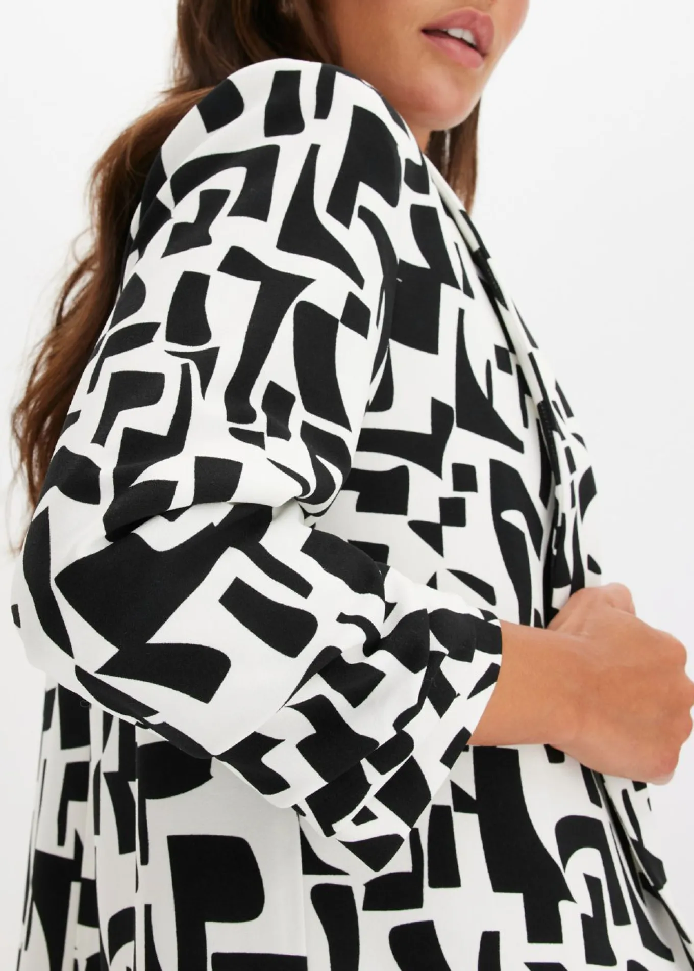 Americana larga estampada