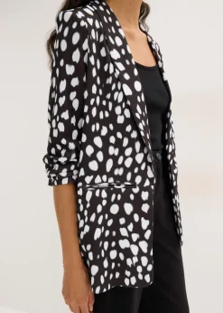 Americana larga estampada