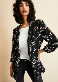Americana larga estampada