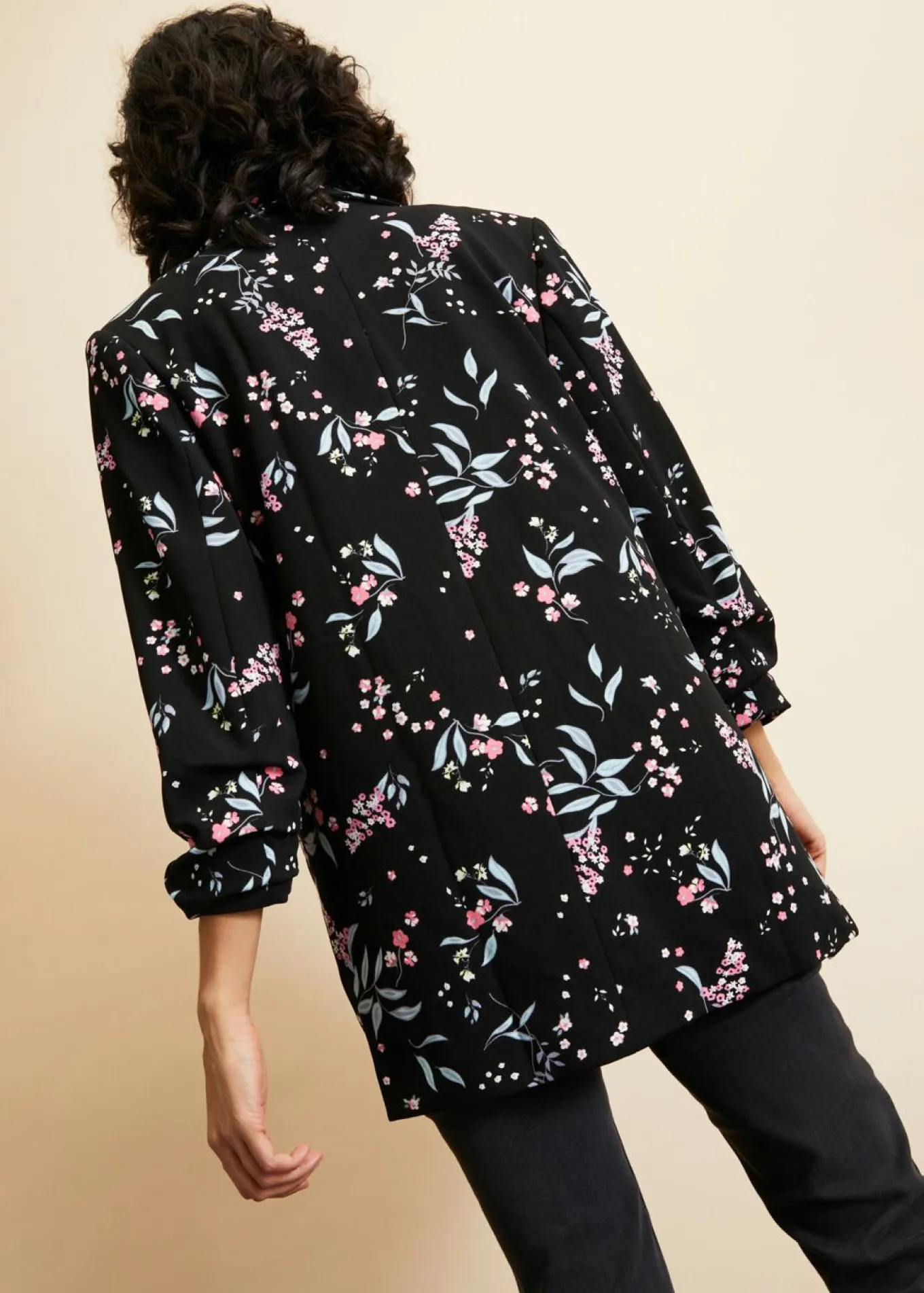 Americana larga estampada