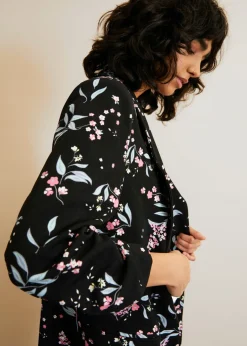 Americana larga estampada