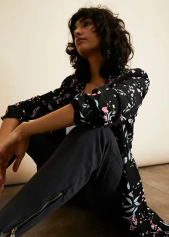 Americana larga estampada