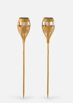 Antorcha solar para jardín (2 unidades)