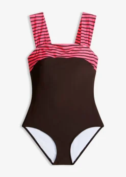 Bañador con efecto moldeador medio y tirantes anchos