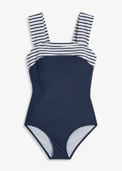 Bañador con efecto moldeador medio y tirantes anchos