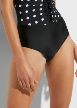 Bañador con efecto moldeador medio y fruncido