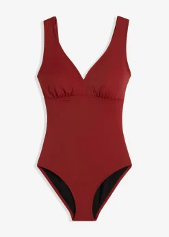 Bañador con efecto moldeador medio y escote en V