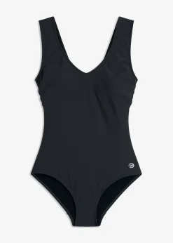 Bañador con efecto moldeador medio y escote en V