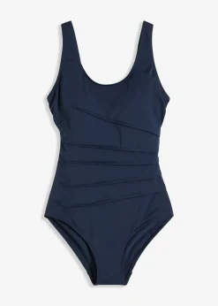 Bañador con ligero efecto moldeador y pliegues decorativos