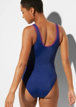 Bañador deportivo de secado rápido con inserto de contraste