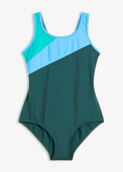 Bañador deportivo de secado rápido con inserto de contraste