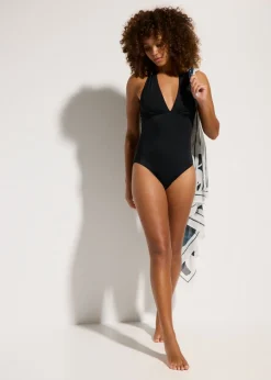 Bañador halter con profundo escote en V
