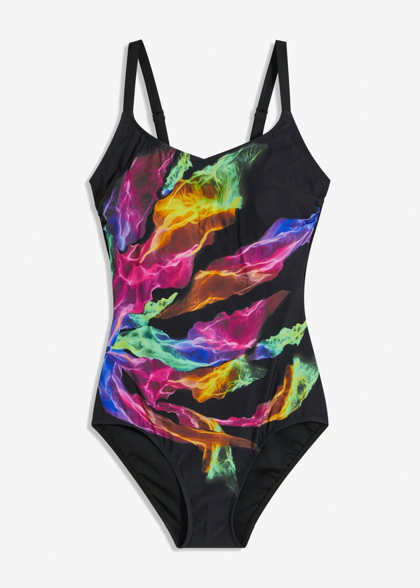 Bañador moldeador con estampado de arcoiris.