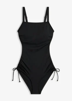 Bañador tipo bandeau con pernera alta